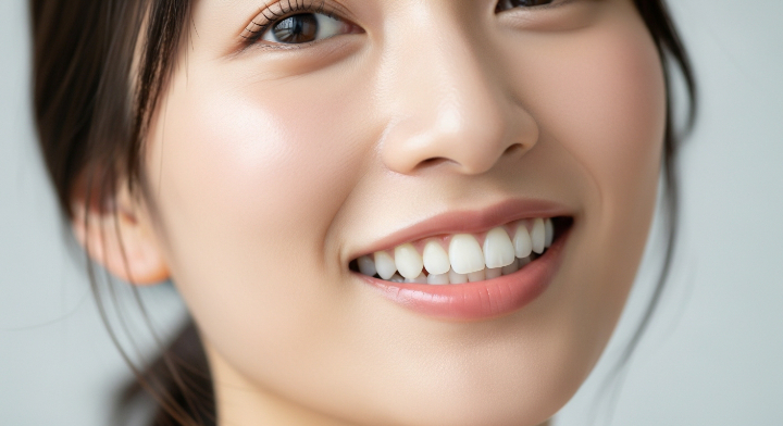 定期的なクリーニングで綺麗な歯を保つ女性
