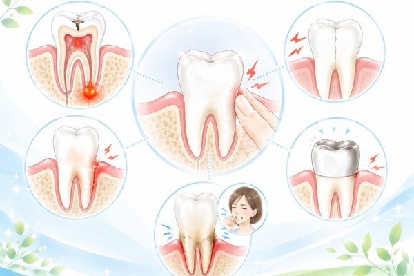 噛むと歯が痛い原因を確認するイメージ