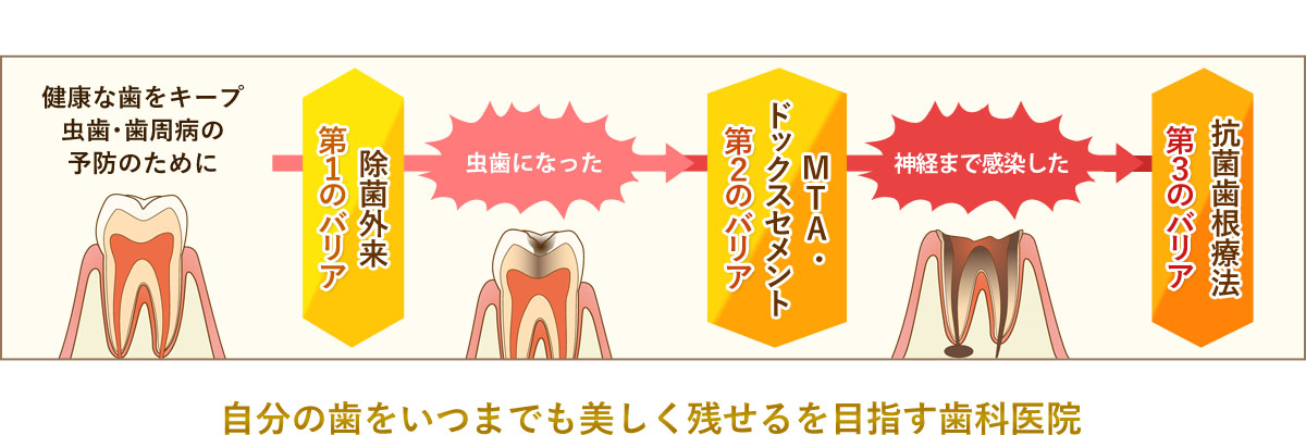 自分の歯を残す当院の3つのメソッド