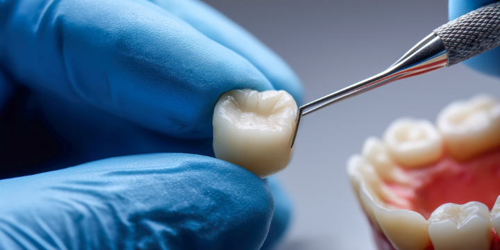 奥歯に使用するセラミックの歯
